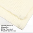 thumbnail image 3 of Toalla de baño de algodón Unique Bargains con patrón de tejido tipo gofre Beige 140x70cm, 3 of 7