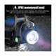 thumbnail image 5 of Lámpara de luz de cabeza Led, recargable por USB, Sensor de movimiento Ir, Control de luz, linterna impermeable, 5 of 5