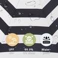 thumbnail image 2 of Abba Patio 9ft Lyon Outdoor Patio Umbrella Cover Replacement, 8 Ribs, Black & White Stripe, 2 of 5