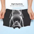 thumbnail image 3 of Yiaed Black And White Shark Print Boys' Boxer Briefs Cotton Casual Stretch Comfort Boys Boxers - Kids Boxer Briefs Underwear for Boys (6-18)-Large, 3 of 5