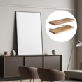 thumbnail image 4 of AOOOWER 2 Pieces Floating Shelves for Wall Natural Wood 40cm Sturdy Storage Organizers Light Brown Easy Mount Home Decors, 4 of 8