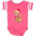 thumbnail image 3 of Inktastic Cute Christmas Cat Tangled in Colorful Lights with Red Hat Boys or Girls Baby Bodysuit, 3 of 5