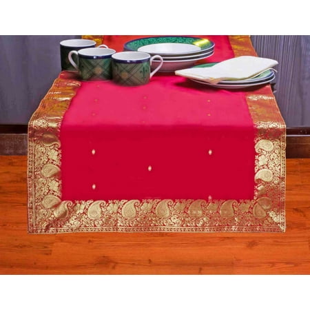 

Fire Brick-Hand Crafted Table Runner (India) - 16 X 108 Inches