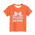 thumbnail image 4 of SGFCWSX Girls T-Shirts Kids Print Mothers Day Casual Short Sleeve Graphic Tops Orange Size 12-13 Years, 4 of 6