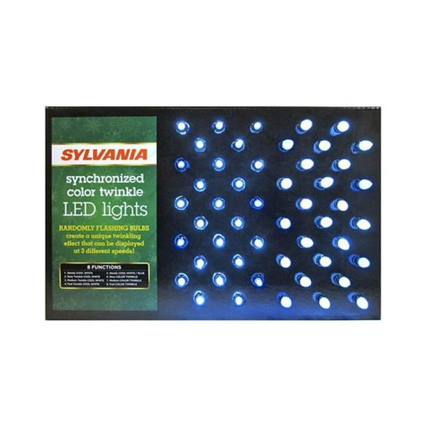 Sylvania 9488537 M5 Couleur Synchronisée Scintillement Conduit Affichage de la Lumière Bleu &amp; Blanc - 50 Lumières