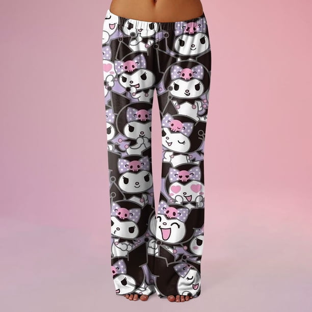 Pantalones de pijama Sanrio Hello Kitty Pajamas Pants for Womens Cute Hello Kitty Pajama Pants Printed Home Pants Sleeping Pajama Pants Spring Long Pants Pajama Pants Yoga Pants