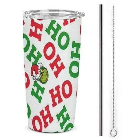 

6276188914345 Car Cup Insulated Tumbler Travel Cup Keeps Drinks Cold & Hot 20oz - with Straw Lid Stainless Steel