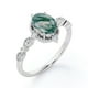 thumbnail image 2 of Anillo de compromiso JeenMata con filigrana de moissanita y ágata verde musgo 1.5 ct, 2 of 6