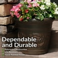 thumbnail image 3 of Sunnydaze Arabella 16" x 16" x 13.5" Round Rust Polyresin Outdoor Planter Pot 2-Count, 3 of 8