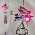 thumbnail image 3 of Campana de viento de Energía Solar Sunnimix mariposa Metal tubo Windchime Rosa, 3 of 8