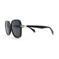 thumbnail image 3 of Polarized Womens Thic Plastic Butterfly Classy Fashion Sunglasses All Black, 3 of 4