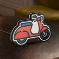 thumbnail image 3 of Motorcycle 3D Novelty Light Box, Retro Scooter and Vespa Decor for Riders and Travelers (Height 12 inch, 30cm), 3 of 9