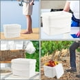 thumbnail image 4 of 5 Gallon Plastic Square Bucket with Lid for Food Storage, Set of 4 Rectangular White Food Grade Bucket with Handle, 4 of 7