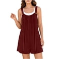 thumbnail image 2 of DailyTrove Women's Layered Romper Dress, Sleeveless Casual Playsuit with Shorts, 2 of 6