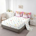 thumbnail image 3 of 7 Pcs Comforter Set Twin Size, Kawaii Cute Unicorn Bed in a Bag with Flat Sheet and Fitted Sheet Teens Adult,Rainbow Unicorn Butterfly Bedding Set with Pillowcase and Sham, 3 of 5