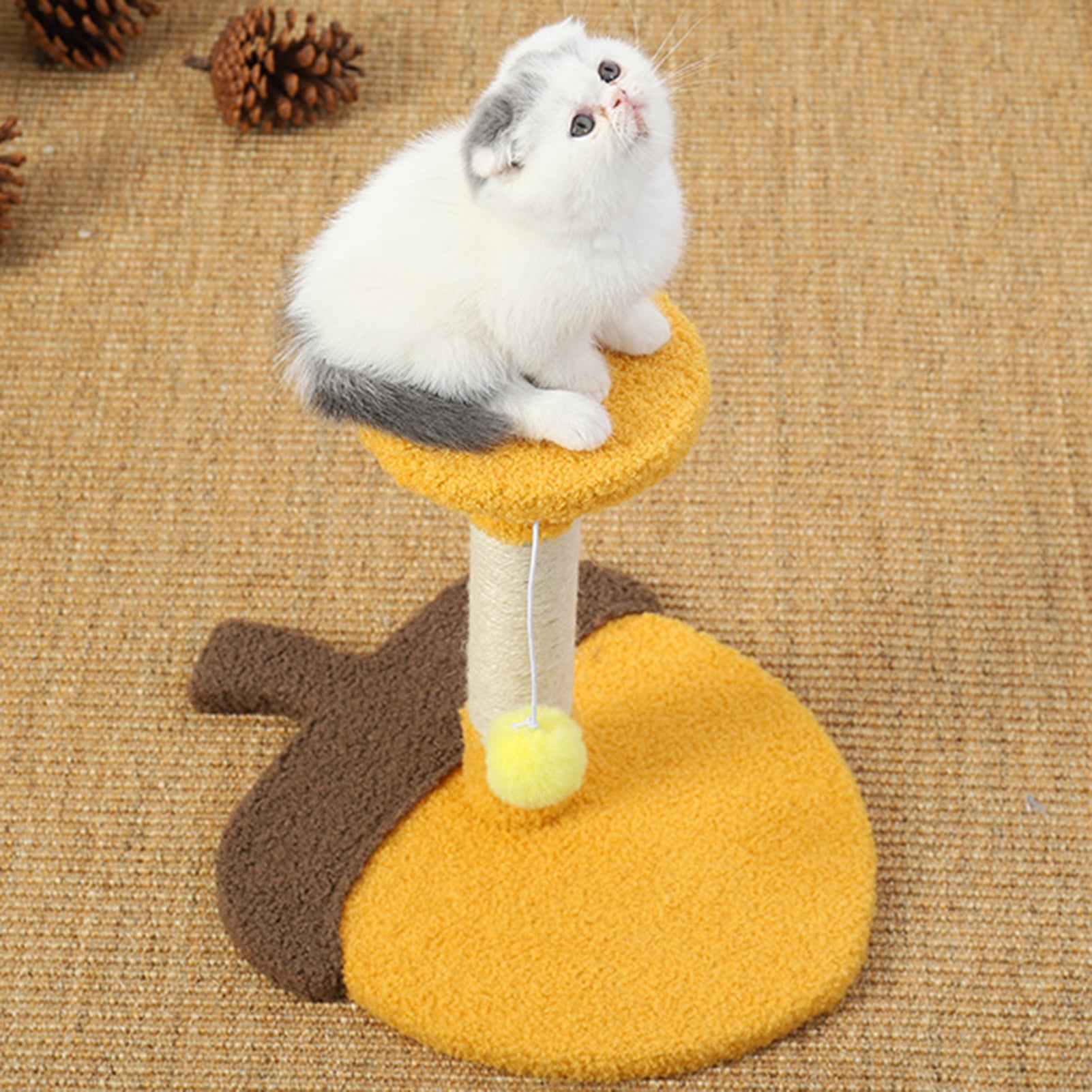 DOPI Cat Scratcher Tower Skin Friendly Relieve Boredom Natural Sisal Stable Kitten Scratching Post for Indoor