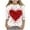 Red, variant on Cethrio Girls Valentine's Day Tops, 3/4 Sleeve Casual Crew Neck 2025 Girls T-Shirts Red Size 3-4 T