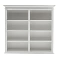 thumbnail image 5 of NovaSolo Halifax Mahogany Solid Wood Buffet Hutch Unit with 8 Shelves in White, 5 of 5