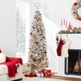 thumbnail image 2 of Lápiz flocado Christmas Tree Best Choice Products de 9 pies, 2 of 8