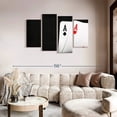 thumbnail image 7 of Elephant Stock Ace Playing Cards Wall Art - Horizontal Multi Panel Canvas - Living Room Wall Decor - Hobbies And Lifestyle Multi Panel - Black And White Decor - 75" x 48", 7 of 7