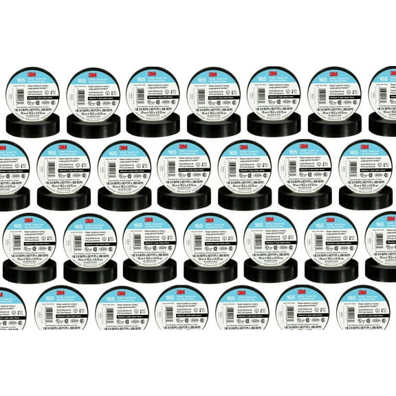 25 3M 1700 / 165 Temflex Insulated Vinyl Black Electrical Tape 3/4" x 60' FT
