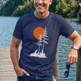 thumbnail image 4 of Jollimate Mountain Pine Sun Graphic Shirt, Vintage Nature Art Tee, Men's Outdoor Short Sleeve, 4 of 6