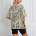 thumbnail image 4 of Oversized Camo T Shirts for Women Men Maple Leaf Print Short Sleeve Camo Tees Shirt Summer Casual Graphic Tops y2k Streetwear, 4 of 6