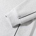 thumbnail image 6 of Kakii Men's Sporty Collared Shirt with Striped Sleeves, Long Sleeve Button Down Top, Classic Casual Polo Style Shirt, 6 of 9