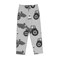 thumbnail image 4 of Junzan Gray Tractor Women'S Pajama Pants Drawstring Comfy Sleep Bottoms With Pockets, 4 of 9