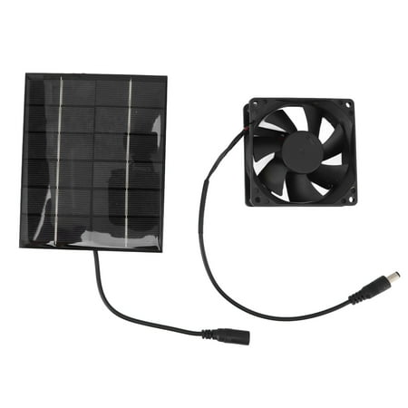 

YLSHRF Solar Exhaust Fan Solar Powered Fan Solar Panel Fan Exhaust Air Ventilation Heat Dissipation Tool for Greenhouse Shed