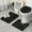 Math Equations Mathematical, variant on Math Equations Molecule Icons Green Pattern Bathroom Rugs Sets 3 Piece,Toilet Cover Set,Absorbent Non Slip Bathroom Mats Sets with U-Shaped Contour Rug Toilet Rug Set