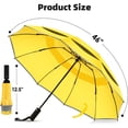 thumbnail image 3 of Trenovo Inverted umbrella, Windproof Travel Umbrella with Reflective Stripe, Reverse Compact Umbrella with Double Vented Canopy, Folding Portable Umbrella, Auto-open & Close Upside Down Umbrella, 3 of 7