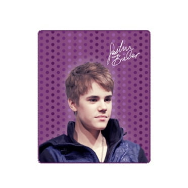 Justin Bieber Purple Polka Dot Throw Fleece Blanket