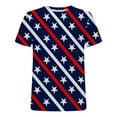 thumbnail image 3 of qucoqpe Mens American Flag T-Shirt Patriotic Vintage Shirts 4th of July Short Sleeve Hipster Tee Shirt, 3 of 5