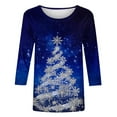 thumbnail image 5 of Women's Christmas Sweatshirts Funny Christmas Tree Print Pullover Sweater Blouses Long Sleeve Shirts Crew Neck Tops Casual Tops Comfy Fall Fashion Outfits Winter Christmas Clothes Christmas Gifts, 5 of 5