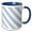 Blue/White, variant on 3drose, Powder Blue and White Diagonal Stripe Pattern - Light Pastel Baby Blue Striped Stripy Monochrome, 11oz Mug