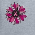 thumbnail image 6 of Wild Bobby Pink Cheetah Print Breast Cancer Carnation Flower Breast Cancer Awareness Women Standard V-Neck Tee, Heather Grey, Medium, 6 of 6