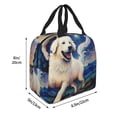 thumbnail image 2 of Disketp Vintage Starry Sky Puppy Lunch Bag for Women Men, Leakproof Thermal Cooler Sack Food Handbags Case High Capacity forTravel Work School Picnic, 2 of 5