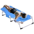 thumbnail image 2 of Miniyam 3-in-1 Heavy Duty Tanning Chair with Face Hole Adjustable 5-Position Folding Chaise Lounge Outdoor Portable Lay Flat Beach Lounge Chair for Sunbathing Patio Pool Lawn Camping, Green, 2 of 11