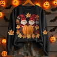 thumbnail image 4 of Sweatshirt for Women Pumpkin Maple Leaf Print Crewneck Long Sleeve Soft Halloween Fall Holiday Top, 4 of 4