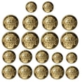 thumbnail image 3 of HLONK 50Pcs Brass Metal Buttons for DIY Sewing - Golden, 3 of 7