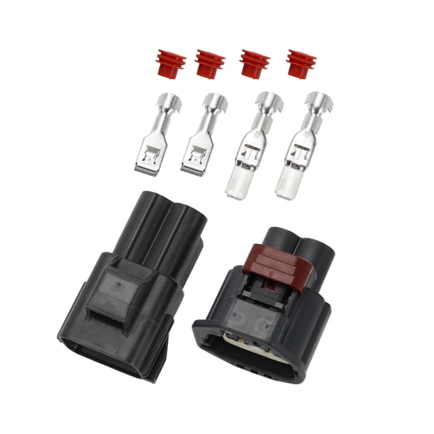 Conector de motor de ventilador de enfriamiento de 2 pines Unique Bargains, enchufe macho hembra para Ford