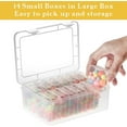 thumbnail image 3 of LIOUCBD Small Storage Boxes (5.5 x 5.5 x 2 cm), 30-Piece Mini Storage Box Made of Clear Plastic with Hinged Lid for Pills, Jewellery, Crafts and Small Parts Storage Box, 3 of 8