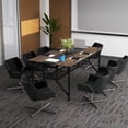 thumbnail image 2 of Costway 1 PCS 6 FT Conference Table with Cable Grommet & Storage Shelf for Meeting Room Office, 2 of 9