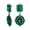 Green, variant on Bling Jewelry Womens Crystal Art Deco Vintage Gatsby Gemstone Dangle Earrings