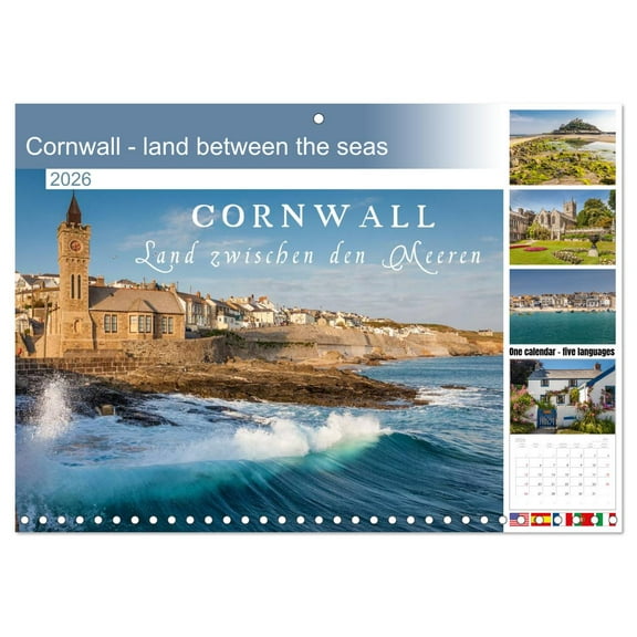 Cornwall - land between the seas (Monthly Wall Calendar 2026 11.7 x 16.5 (open)), CALVENDO 14 Month Calendar
