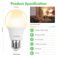 thumbnail image 2 of Bombillas LED BUBO A19 de 5 W (equivalentes a 40 W), 2700 K, 550 lm, E26, 24 unidades, 2 of 9