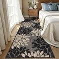thumbnail image 5 of MeyJey 2'x8' Runner Rug for Hallway, Floral Non Slip Washable Rug for Entryway, Kitchen, Laundry Room, Black Beige, 5 of 7