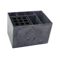 thumbnail image 2 of Organizador de peluquería con pinzas y peines, multifuncional, desmontable, para guardar herramientas de peluquería patrón de mármol oscuro, 2 of 8