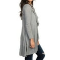 thumbnail image 3 of Cardigan à Volants Ouvert devant Couleur Unie Manches Longues pour Femmes, 3 of 7